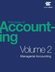 Principles of Accounting, Volume 2: Managerial Accounting