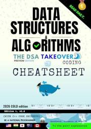 Data Structures and Algorithms: Coding Cheatsheet: The DSA Takeover Edition [preview] (KIIT Day before Coding Interview [DCI]