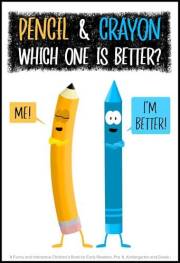 Pencil & Crayon Which One Is Better?: A Funny and Interactive Children’s Book for Early Readers, Pre-K, Kindergarten and Grad