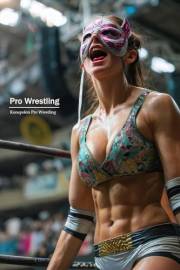 Beautiful Female Pro Wrestlers AI Photo Collection: Sculpted Strength and Muscle sports (Japanese Edition)
