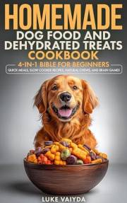 Homemade Dog Food and Dehydrated Treats Cookbook 4-in-1 Bible for Beginners: Quick Meals, Slow Cooker Recipes, Natural Chews,