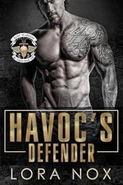 Havoc's Defender: A Forced Proximity, Age Gap MC Romance (Havoc Guardians MC Book 1)