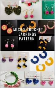 Micro Crochet Motifs Series 2: Patterns for mini crochet earrings: Crochet Earrings Pattern Bundle | Set of 8 PDF Patterns |