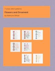 Flowers and Ornament cross stitch book - 7 pattern for beginners: Cross stitch patterns for beginners