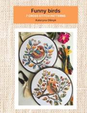 Funny birds - 7 cross stitch charts: Easy modern bird - beginner friendly