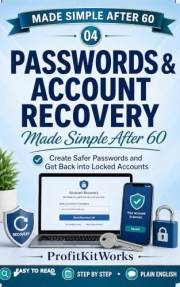 Passwords & Account Recovery Made Simple After 60: Create Safer Passwords and Get Back into Locked Accounts (ProfitKitWorks S